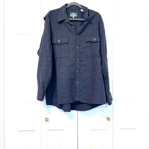 Schnees wool button up men’s shirt sz XL. D5